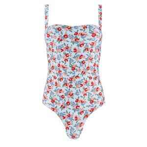 NWT Minnow Swim Women's Scarlet Floral Low Back One Piece Small